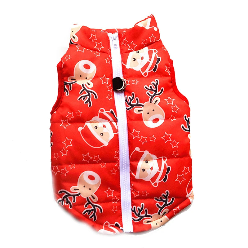 Winter Warm Dog Clothes for Small Dogs Christmas Yorky Dogs Jacket Waterproof Puppy Costume Winter Coat French Bulldog Teddy