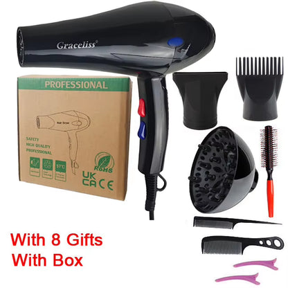 For Hairdresser and Hair Salon Long Wire EU Plug Real 2100W Power Professional Blow Dryer Salon Hair Dryer Hairdryer