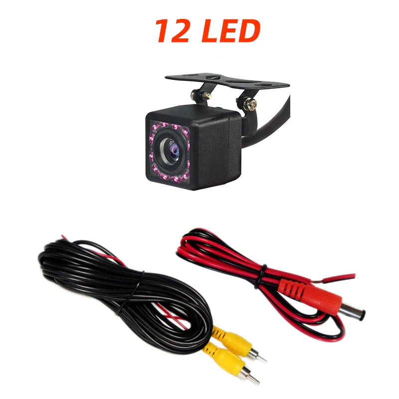 Rear Camera of Driving Recorder 140 Wide Angle Waterproof 4/8/12 Light HD Night Vision Parking Monitoring Rear Camera